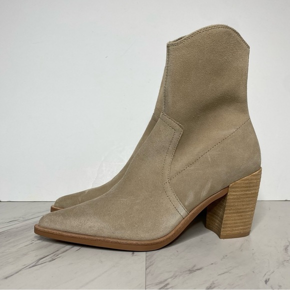 Jeffrey Campbell Jessine Tan Suede Pointy Toe Bootie 8 1/2 - Picture 14 of 14